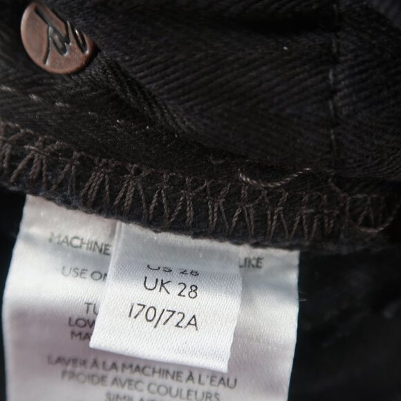 Free People We The Free Black Distressed Jeans Button Fly Size 28 - Picture 3 of 15